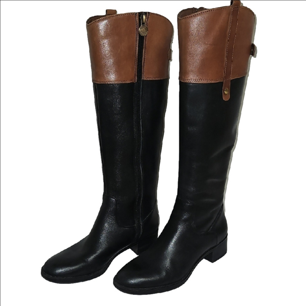 Franco Sarto Over the Calf Leather Boots Size 6